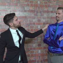 WamtasticUK: James and Adam Muddy Suit and Satin Shirt Rip