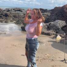 Wet_look_elena: Jeans and Lots of Oil