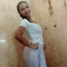 WetPlace: Mary Shower In White Clothes