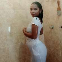 WetPlace: Mary Shower In White Clothes