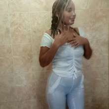 WetPlace: Mary Shower In White Clothes