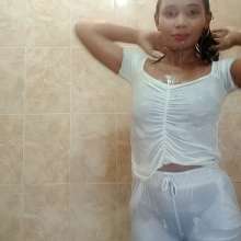 WetPlace: Mary Shower In White Clothes