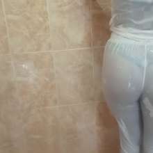 WetPlace: Mary Shower In White Clothes