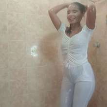 WetPlace: Mary Shower In White Clothes