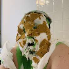 BatmanBeginsRules: Glopped and Slopped w/ Green Slime and Pies