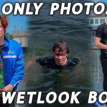 Wet Live Team: Photos Hot Wet Guy Completely Wet in Sweat-shirt and Jeans