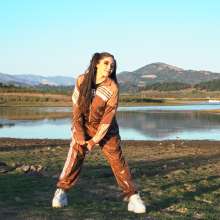 RSSRuinStreetStyle: Blaire Trains in Smelly and Stinky Mud with Shiny PVC Adidas Tracksuit