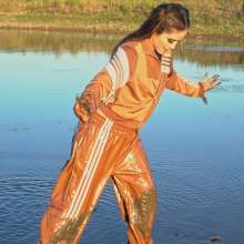 RSSRuinStreetStyle: Blaire Trains in Smelly and Stinky Mud with Shiny PVC Adidas Tracksuit