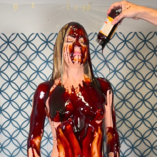 Slimed Models: Erin Tar and Feathered and Slopped Butt Naked by Her Ex-Boyfriend!
