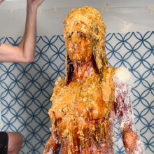 Slimed Models: Erin Tar and Feathered and Slopped Butt Naked by Her Ex-Boyfriend!