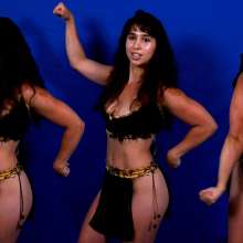 SlapstickStuff: Adorable Mya Gets Humiliated By The "Bear-Man"