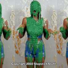 SlapstickStuff: Scarlet Gets Messy in Yoga Clothes!
