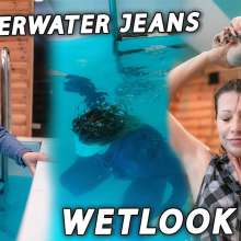 Wet Live Team: Underwater Jeans and Natalia's Grace in the Pool!  Wetlook