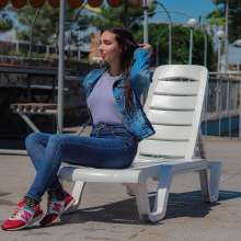 Wet Live Team: Valeria's Big Tits Got Wet in a Denim Outfit!  Wetlook Best