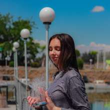 Wet Live Team: Valeria Took a Hot Swim in Jeans and Hoodie, without a Bra