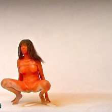 FOXY: Spray painting on pantyhose