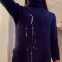 ombreflou: messy angora turtleneck