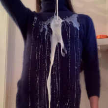 ombreflou: messy angora turtleneck