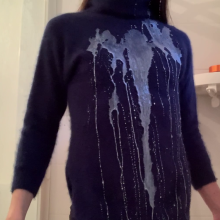 ombreflou: messy angora turtleneck