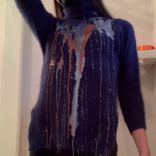ombreflou: messy angora turtleneck