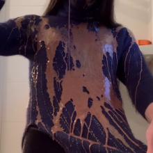 ombreflou: messy angora turtleneck