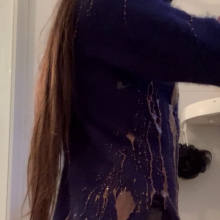ombreflou: messy angora turtleneck