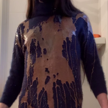 ombreflou: messy angora turtleneck