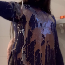 ombreflou: messy angora turtleneck