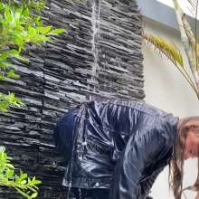 Wet_look_elena: Washing Denim in the Shower