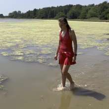 Wamgirlx: Wetlook Red--A Beautiful Red Dress That 'floats' on Water