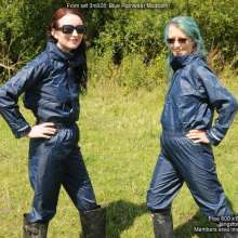 DungeonMasterOne: Honeysuckle and Lady Jennifer, in the mud, in rainwear!