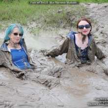 DungeonMasterOne: Honeysuckle and Lady Jennifer, in the mud, in rainwear!