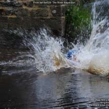 DungeonMasterOne: Maude and new girl Charity inspect the river in sportswear!
