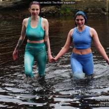 DungeonMasterOne: Maude and new girl Charity inspect the river in sportswear!