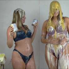 RevSlymsford: Bra and Panties Messy Football Quiz:  Bri Vs Lottie