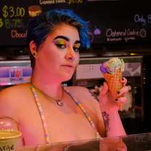 messyhot: Creamy Dreams--messy at a Real Ice Cream Shop