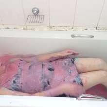 Thefetishgirl: Getting Gunged in My Silk Slip