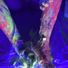 Wamgirlx: Glow in The Dark UV Gunging  Legs and Feet