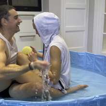 Wamgirlx: Indoor Water Pool Wetlook Ends with Crazy Sex