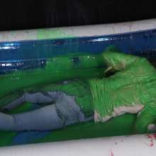WamtasticUK: Justin Gunged in Banana Speedos