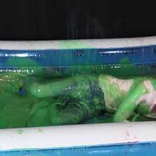 WamtasticUK: Justin Gunged in Banana Speedos