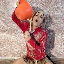 RevSlymsford: Kaydens Ruins Clothes With Custard, Goes Naked + Wanks