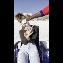 Splat Network: Kylie Frosted on the Beach