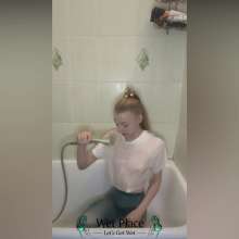 WetPlace: Lovely Nastya Shower In Panty Hose