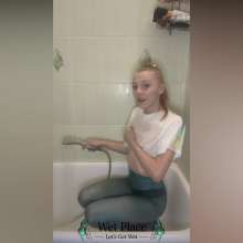 WetPlace: Lovely Nastya Shower In Panty Hose