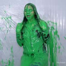 Miss Nicole: Meredith Blasted With Green Gunge, Fake Cum and Pies
