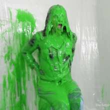 Miss Nicole: Meredith Blasted With Green Gunge, Fake Cum and Pies