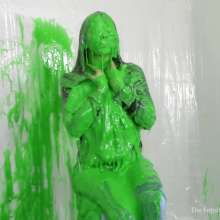 Miss Nicole: Meredith Blasted With Green Gunge, Fake Cum and Pies