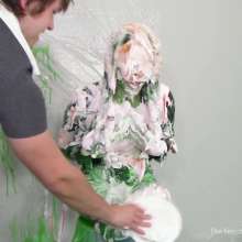 Miss Nicole: Meredith Blasted With Green Gunge, Fake Cum and Pies
