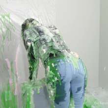 Miss Nicole: Meredith Blasted With Green Gunge, Fake Cum and Pies